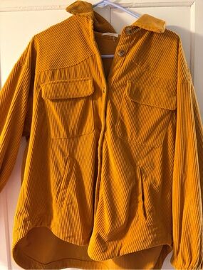 Mustard Yellow Corduroy Shacket